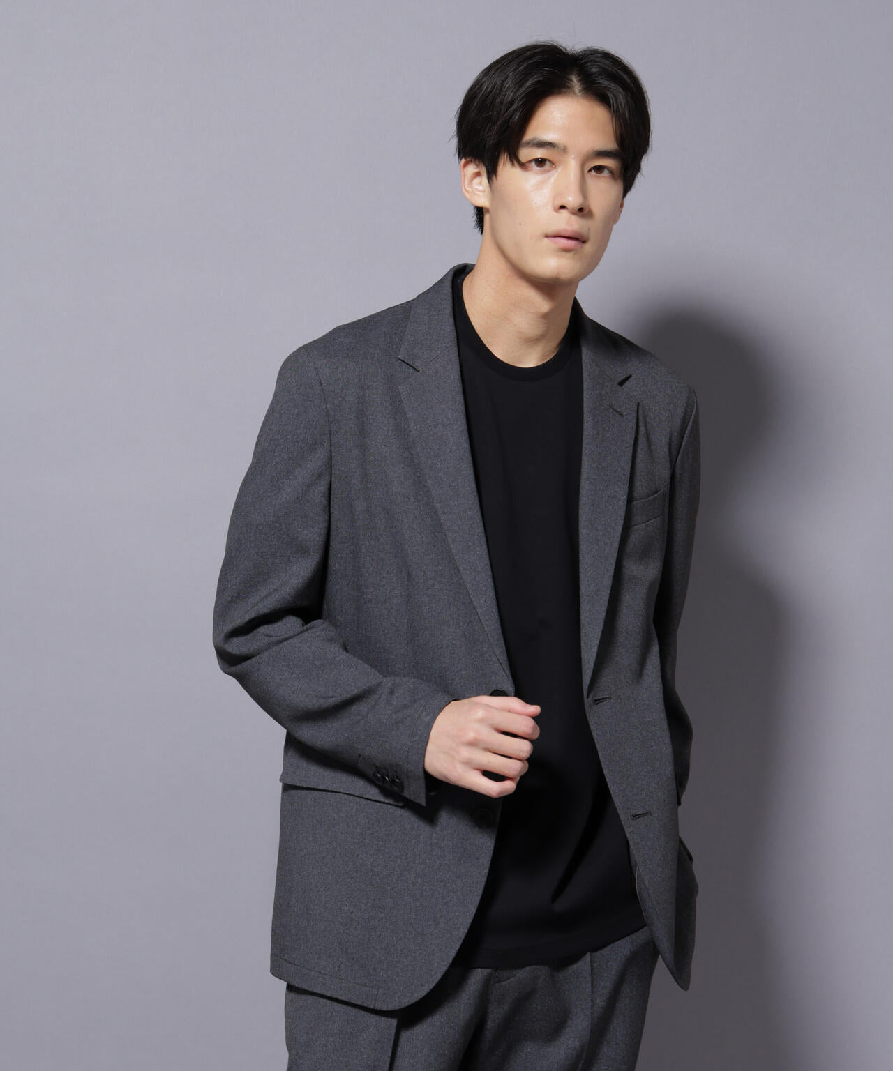 ｢Damerino｣LANATEC(R)シャークスキンセットアップ防シワ形態安定