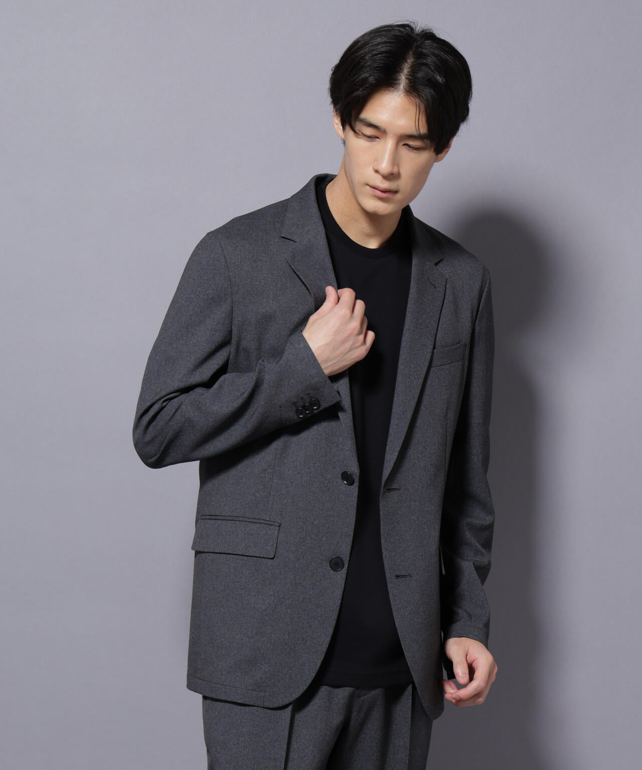 ｢Damerino｣LANATEC(R)シャークスキンセットアップ防シワ形態安定