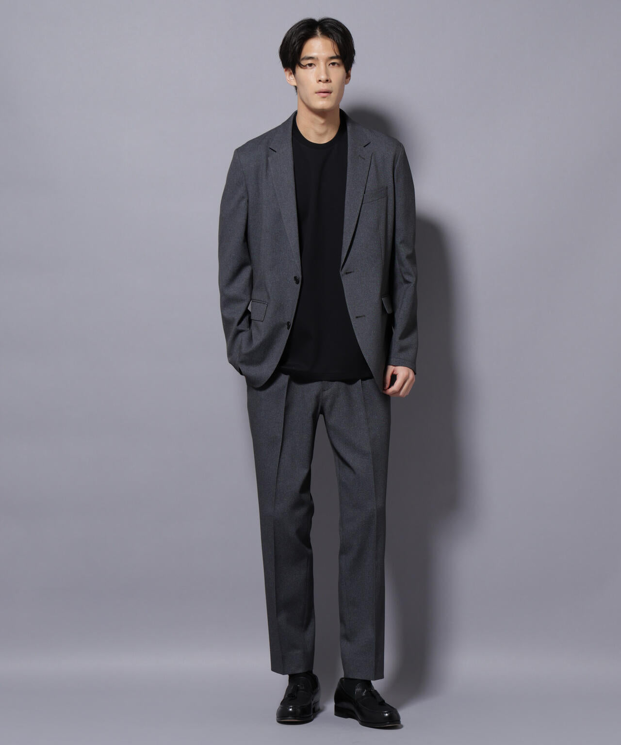 ｢Damerino｣LANATEC(R)シャークスキンセットアップ防シワ形態安定