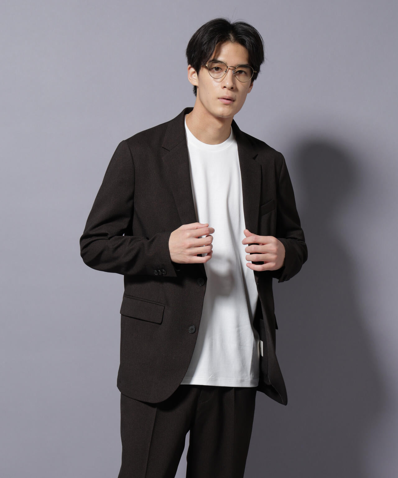 ｢Damerino｣LANATEC(R)シャークスキンセットアップ防シワ形態安定