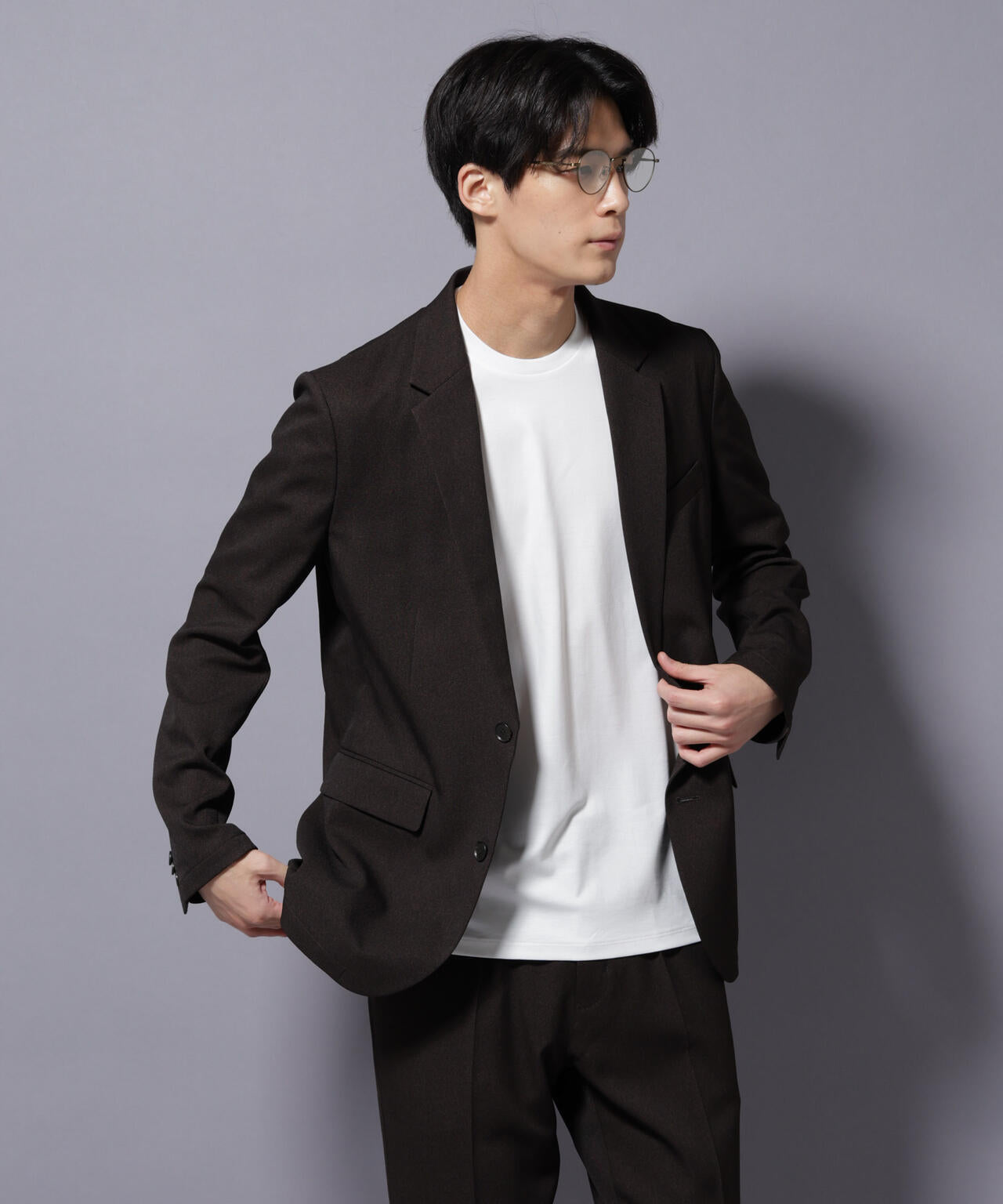 ｢Damerino｣LANATEC(R)シャークスキンセットアップ防シワ形態安定