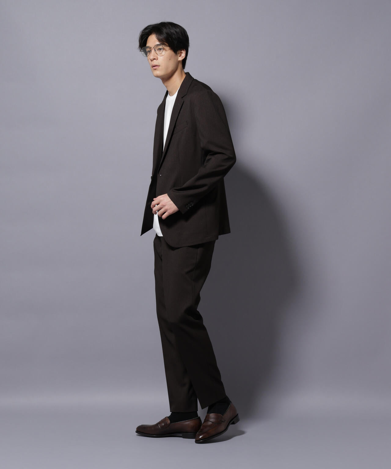 ｢Damerino｣LANATEC(R)シャークスキンセットアップ防シワ形態安定