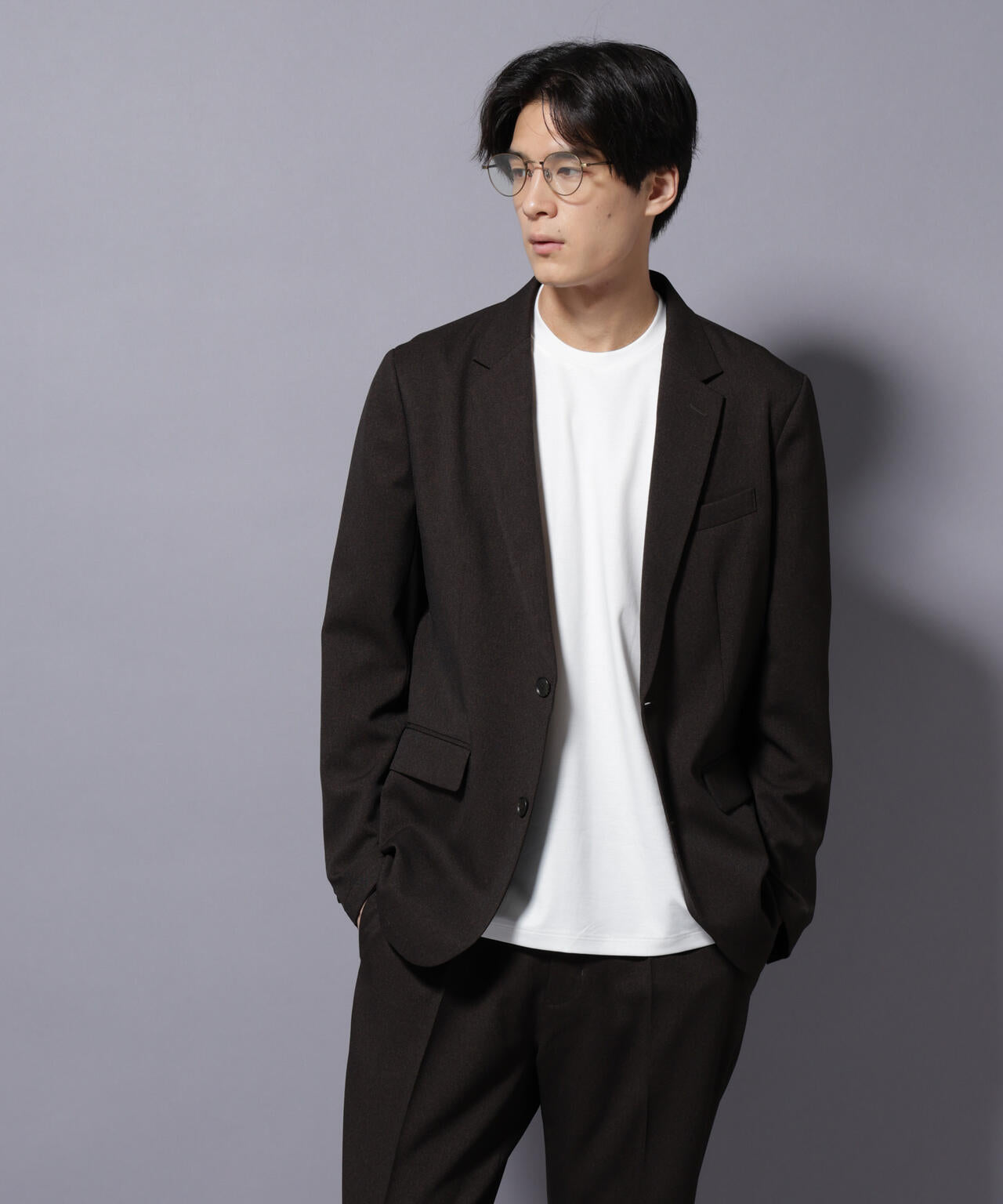 ｢Damerino｣LANATEC(R)シャークスキンセットアップ防シワ形態安定