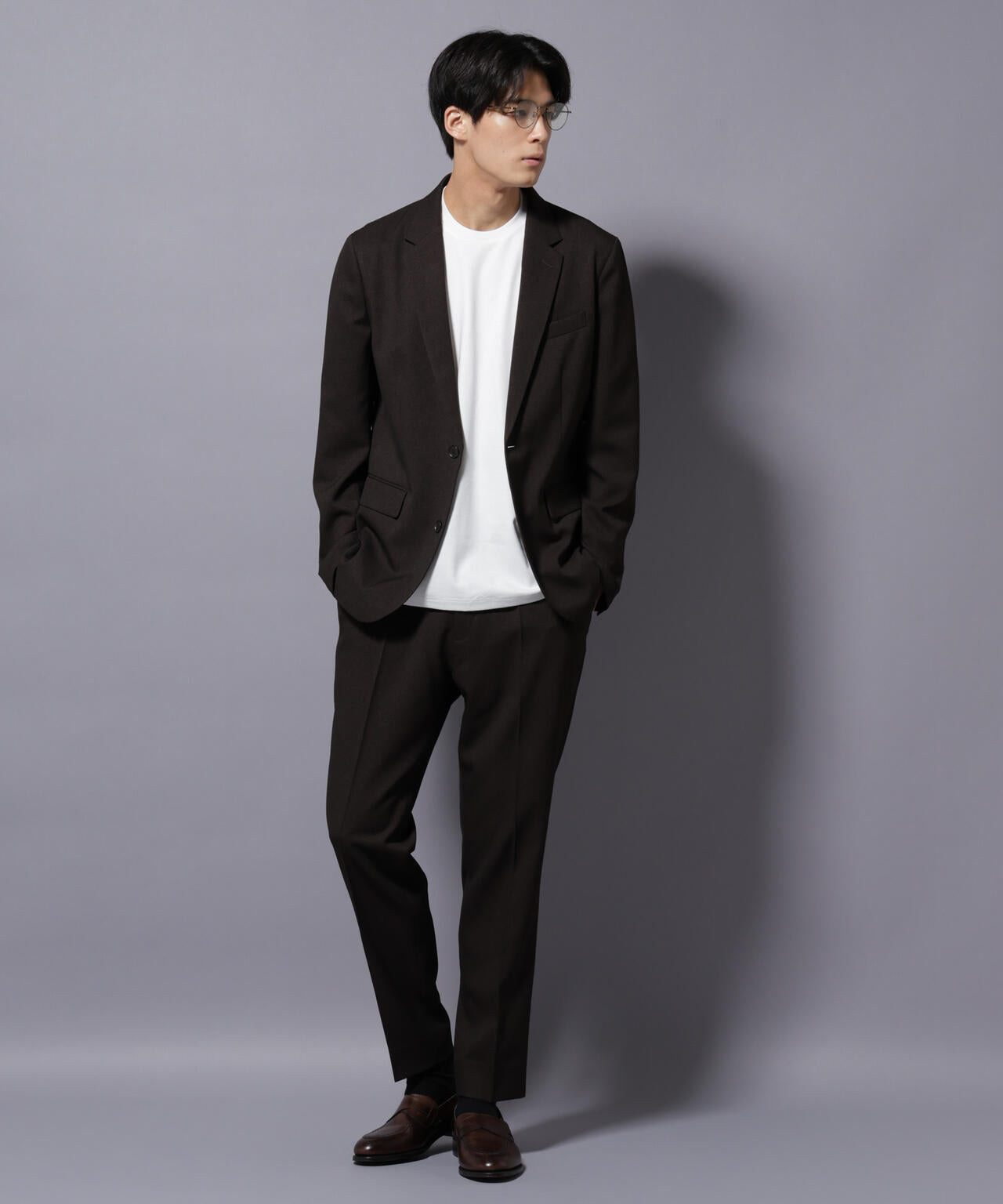 ｢Damerino｣LANATEC(R)シャークスキンセットアップ防シワ形態安定