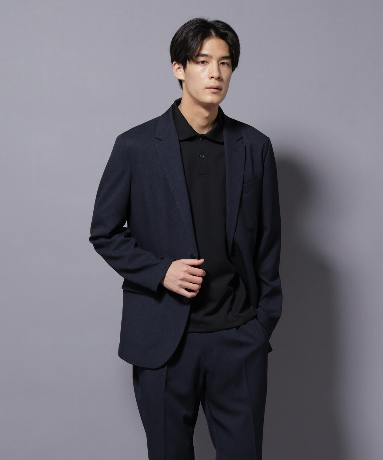 ｢Damerino｣LANATEC(R)シャークスキンセットアップ防シワ形態安定