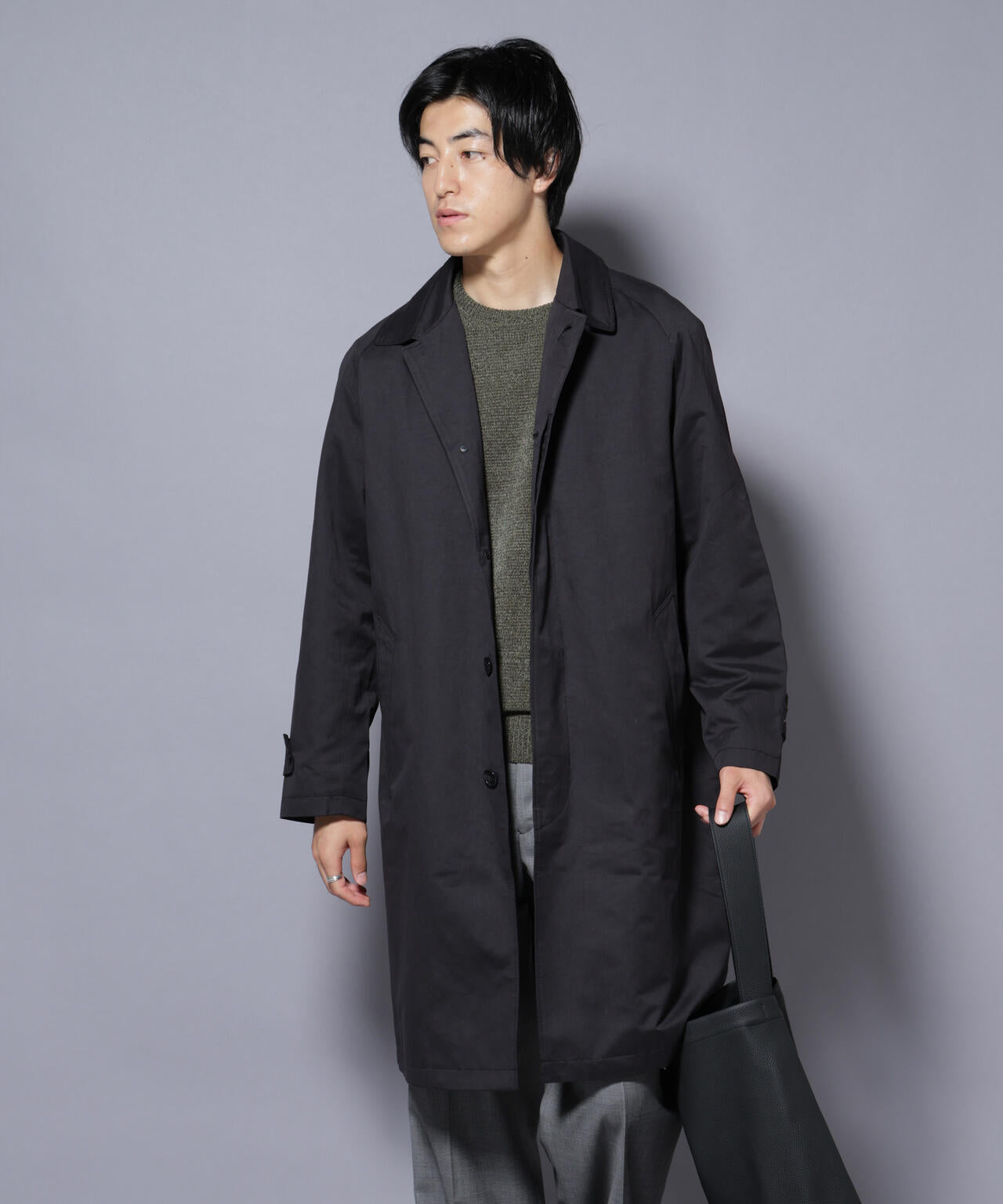 微起毛バルカラーコート