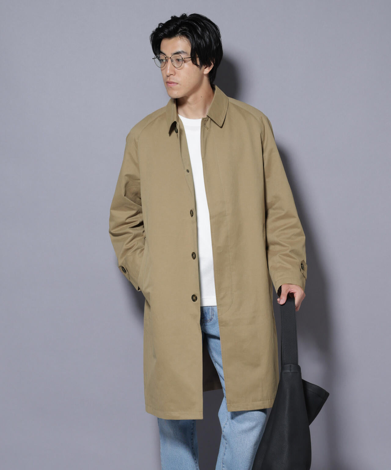 微起毛バルカラーコート