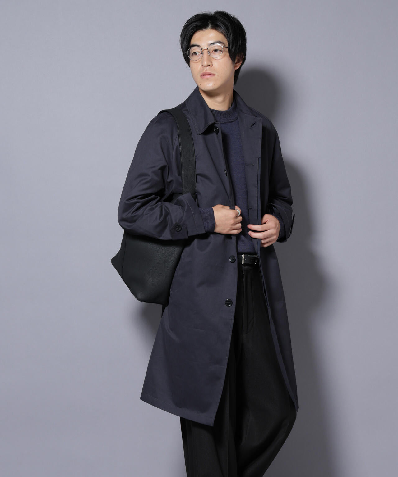 微起毛バルカラーコート