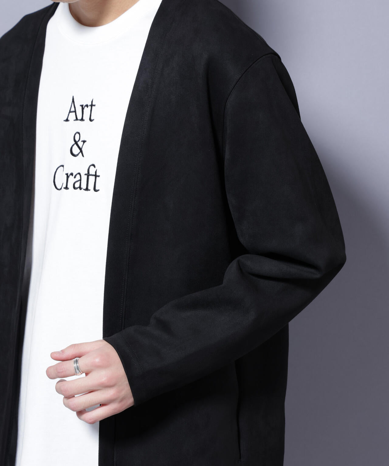 フェイクスエードトッパーカーディガン