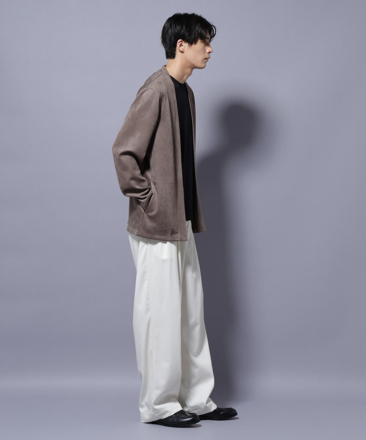 フェイクスエードトッパーカーディガン