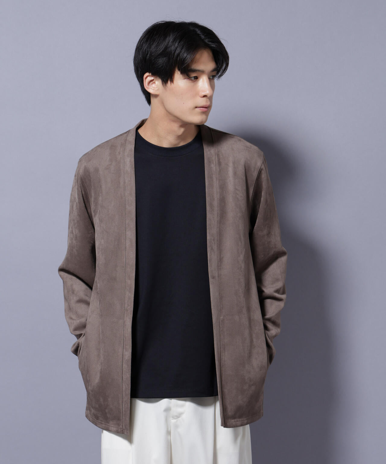 フェイクスエードトッパーカーディガン